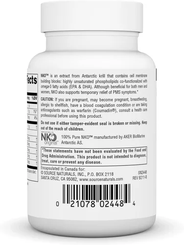 Miniatura 3 de Source Naturals NKO Neptune Krill Oil, apoya la salud del corazón y la integridad de la membrana celular* - 30 cápsulas blandas