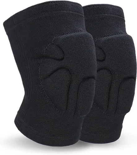 Miniatura 8 de Rodilleras de voleibol para bailarines, rodilleras suaves y transpirables para hombres, mujeres, niños, rodilleras protectoras para voleibol, Negro