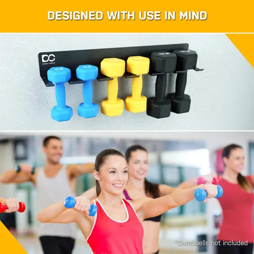 Miniatura 2 de Double Circle Organizador de gimnasio, organizador de pared multiusos para equipo de entrenamiento para el hogar y almacenamiento de gimnasio