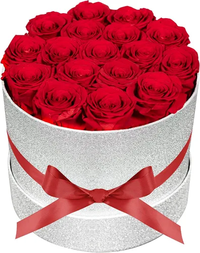 Miniatura 29 de Prifroti 17 flores en una caja de gamuza de lujo, regalos de cumpleaños para mujeres, flores preservadas, regalo de rosas para el día de la madre