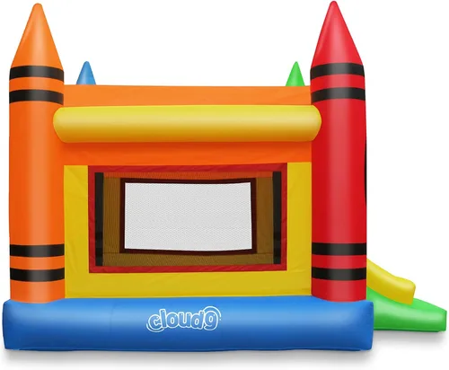 Miniatura 3 de Cloud 9 Crayon - Casa de rebote con soplador - Gorila inflable grande para niños con tobogán