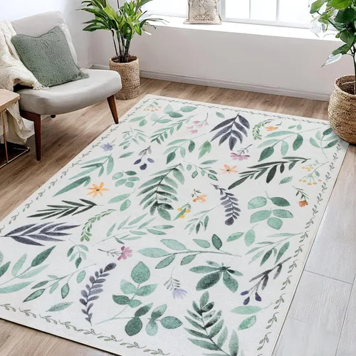 Miniatura 68 de Syalife 6x9 Alfombra Lavable para Área, Ultra Suave Antideslizante, Pila Baja, Alfombra Vintage Resistente a Manchas para Sala de Estar, Alfombra