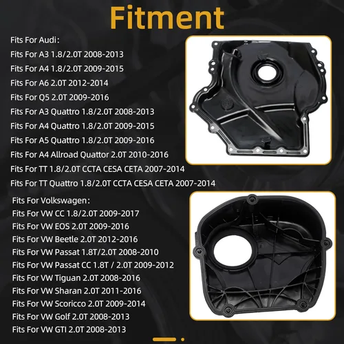 Miniatura 3 de Cubierta de cadena de distribución del motor con junta para VW Beetle/Jetta/Passat/Tiguan/Sharan/Scoricco/Golf/GTI/EOS/CC, apto para Audi