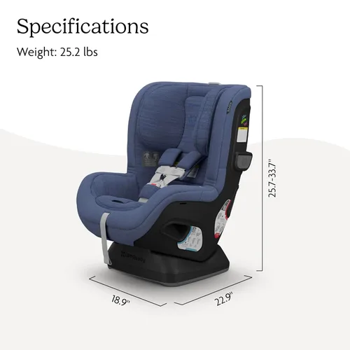 Miniatura 7 de UPPAbaby Rove - Asiento convertible para automóvil 2 en 1 trasero + orientado hacia adelante, instalación rápida y segura en 3 pasos, tecnología