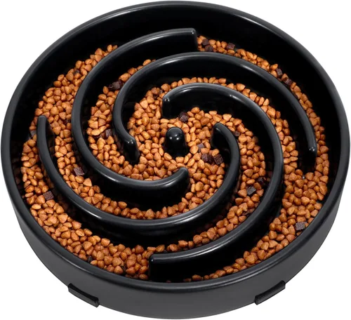 Miniatura 8 de JASGOOD Tazón de alimentación lenta para perros de tamaño grande y mediano, tazones de alimentación para mascotas que evitan la hinchazón, tazones