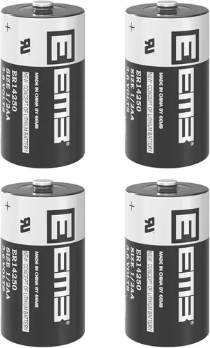 EEMB Paquete de 4 baterías de litio ER14250 1/2AA 3.6V Li-SOCL2 Batería no recargable XL-050F SB-AA02 LS14250 TL-5902 TL-2150 para medidor de collar