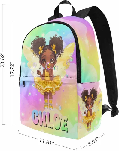Miniatura 102 de Texto personalizado Elefante desgaste gafas mochila mochila mochila casual Daypack bolsa para mamá niñas, color86-4, Mochilas Daypack