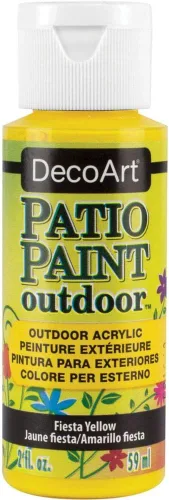 Miniatura 20 de DecoArt Patio Paint Pintura acrílica de 2 onzas color amarillo sol Sunshine Yellow