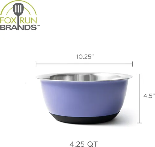 Miniatura 37 de Fox Run Brands - Cuenco para mezclar de acero inoxidable, 1/2 cuarto, Metálico