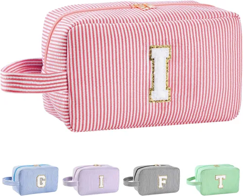 Miniatura 166 de Regalos personalizados para mujeres, bolsa de maquillaje con inicial, bolsa de maquillaje de viaje, bolsa de cosméticos, bolsa de artículos
