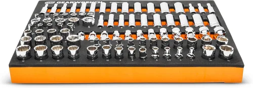 Miniatura 4 de GEARWRENCH Juego de dados métricos Drive Master de 89 piezas de 1/4" en bandeja de almacenamiento de espuma - GWMSSKT14MM