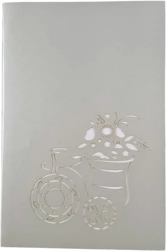 Miniatura 9 de iGifts And Cards Soporte patriótico para plantas de bicicleta, tarjeta de felicitación desplegable 3D, rojo, blanco, azul, flores, Wow, media