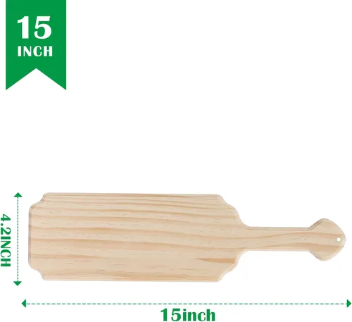 Miniatura 5 de BATTIFE Palas de hermandad griega de 15 pulgadas, paleta de fraternidad de madera maciza, paleta de madera de pino sin terminar para tallar y usar