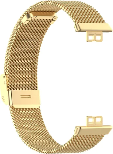 Miniatura 4 de Compatible con Huawei Watch Fit Band para mujeres y hombres, correa de metal de acero inoxidable de repuesto para Huawei Watch Fit Band Dorado