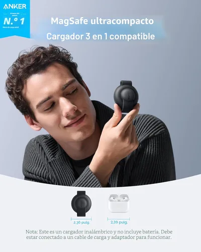 Miniatura 2 de Anker MagSafe Compatible MagGo UFO 3 en 1 Cargador, Estación de Carga Inalámbrica para iPhone 17, Certificado Qi2 de 15 W, Almohadilla de Carga