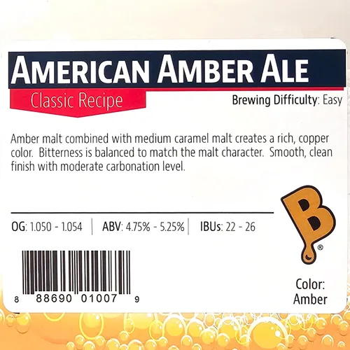 Miniatura 6 de Kit de ingredientes para preparación casera de cerveza Brewer's Best BIK-1007, American Amber
