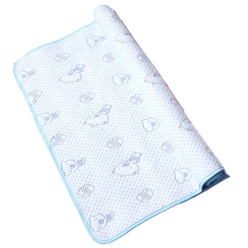 Monvecle Almohadillas Cambiadores de Algodón Suave Impermeable para Bebé Lavables Reutilizables Forros de Pañales Tapetes, Oso-1 unidad Grande 39" x