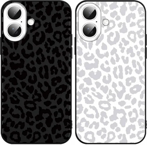Miniatura 17 de Paquete de 2 Fundas de Teléfono Bonitas con Estampado de Guepardo para Apple iPhone 13 Pro Max de 6.7 Pulgadas, Fundas de Diseño