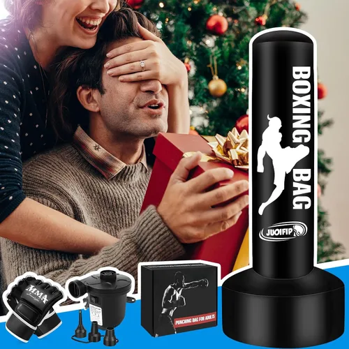 Miniatura 7 de Standing Punching Bag for Adults with Pump and Gloves, 69'' Kick Boxing Bag with Stand Inflatable Freestanding Heavy Bag Kicking Bag for Training