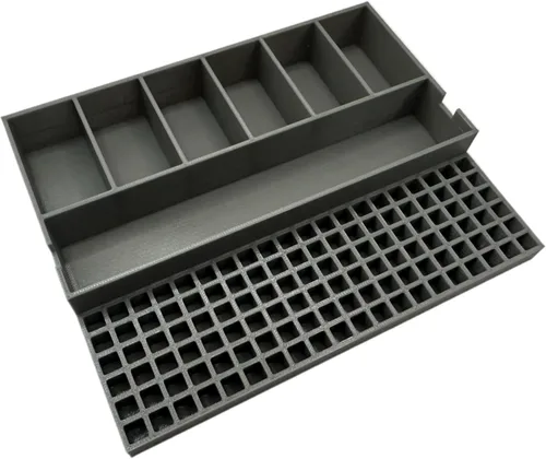 Miniatura 7 de TOOLCRAFT3D Soporte de brocas de impacto diseñado para DEWALT Medium ToughCase (7 compartimentos + 120 bits) Solo inserto (negro)