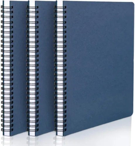 Miniatura 24 de EUSOAR - Cuaderno con espiral rayado, tamaño A5, paquete de 24 de 5.5" x 8.3", 120 páginas, cuaderno universitario con rayas, cuaderno de viaje