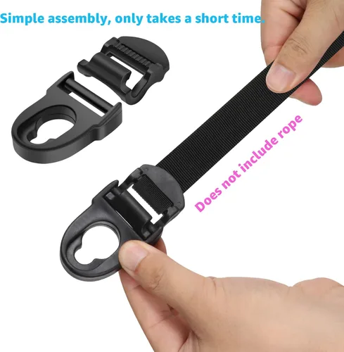 Miniatura 6 de Kit de reparación de asiento de kayak, clips de asiento y ganchos. Adecuado para paquete de emociones de por vida (4 juegos en negro)