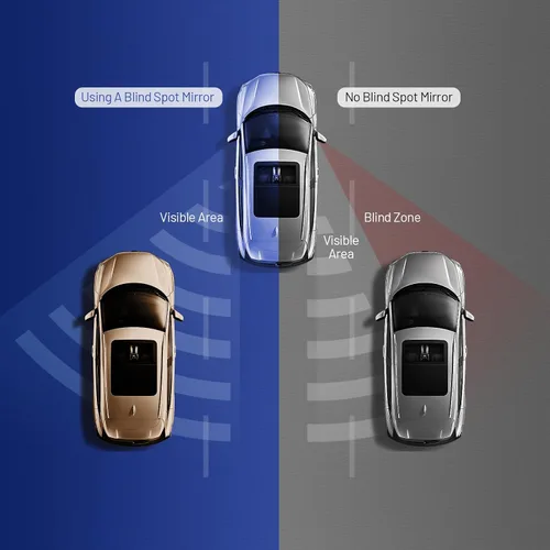 Miniatura 5 de Espejo de punto ciego, espejo redondo de 2 pulgadas, vidrio HD de 360°, gran angular, ajustable, 2 unidades, espejo lateral convexo