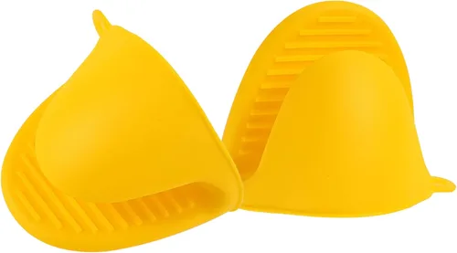 Miniatura 3 de 2 pares de guantes de horno mini de silicona resistentes al calor, ideales para sujetar fuentes de horno y otros utensilios de cocina calientes