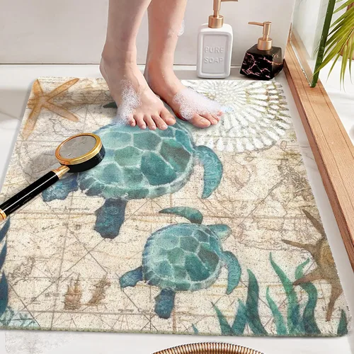 Miniatura 3 de Get Naked - Tapete de ducha cuadrado, antideslizante, de secado rápido, fácil limpieza, tapete de ducha para suelo de baño, tapete de baño lindo