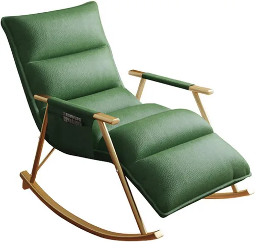 Miniatura 15 de Adjustable Leather Recliner Chair with Footrest Ergonomic Rocking Chair for Living Room Stylish ge Upholstered Lounge Chair with Storage Amarillo