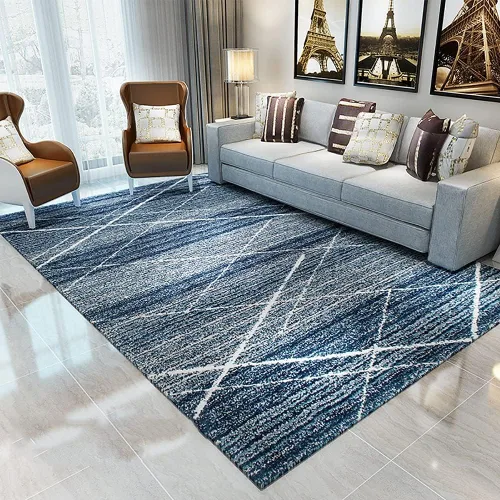 Miniatura 4 de Alfombra abstracta moderna para sala de estar, lavable a máquina, para dormitorio, 2.6 x 3.9 pies