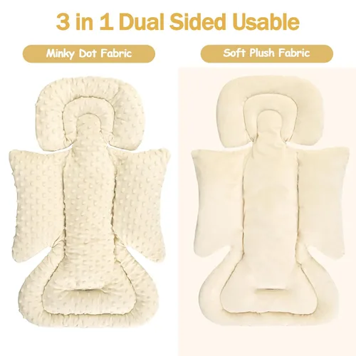 Miniatura 2 de Inserto de Asiento de Coche para Bebé Niño Niña, Inserto de Asiento de Coche 3 en 1 para Recién Nacido con Almohadillas y Correas, Respaldo