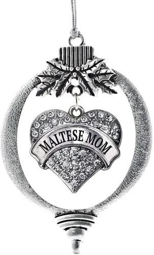 Miniatura 27 de Inspired Silver Adornos festivos de dije de corazón pave de plata con circonitas cúbicas