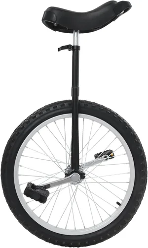 Miniatura 13 de Monociclo de rueda, bicicleta de una rueda con borde y pedales, monociclos de acero modernos para edades unisex de 10 a 60 años, entrenamiento