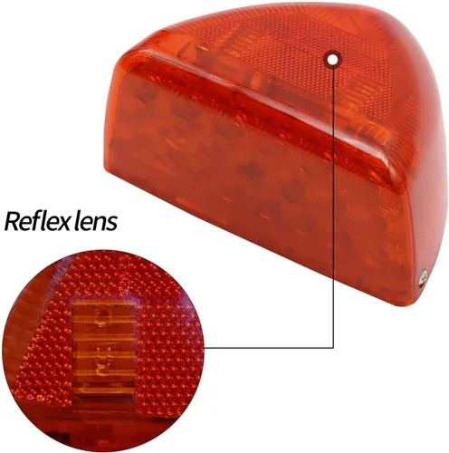 Miniatura 5 de Señal de giro para Peterbilt, 31 luces LED triangulares ámbar con 3 cables de repuesto para Peterbilt 379 359 357 365 378 ámbar Led/lente