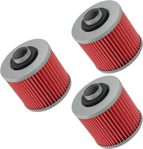 Miniatura 3 de Caltric Paquete de 3 filtros de aceite compatibles con Yamaha Raptor 700R Yfm700R Yfm-700R 2006 2007 2008 2009 2010-2026