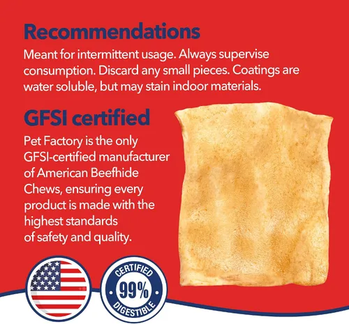 Miniatura 4 de Pet Factory American Beefhide Chips - Golosinas masticables para perros, sabor a pollo, 32 onzas