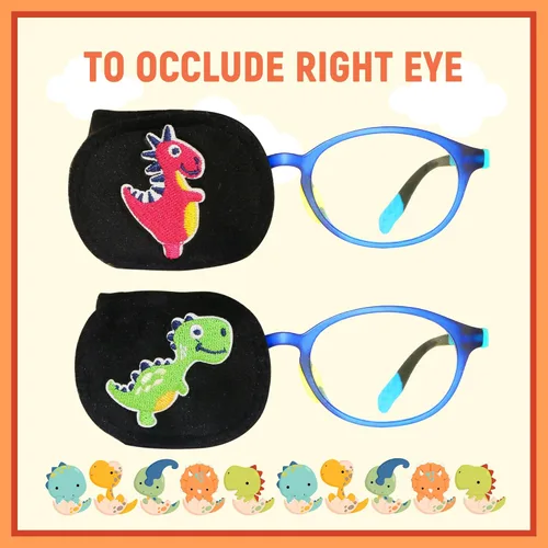 Miniatura 6 de Astropic 2 parches para los ojos para niños Parche de ojo de dinosaurio para niños para gafas Parches médicos para los ojos para niños con ojo