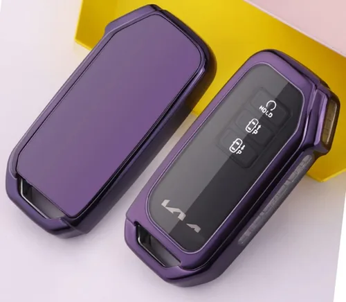 Miniatura 2 de Horande Funda protectora de TPU suave para llavero KIA EV6 K5 Sorento sin llave (morado)