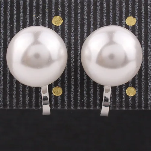 Miniatura 3 de Niza miel Briadl boda clip pendientes sin perforar plataoro plateado encanto joyería pendientes de perlas