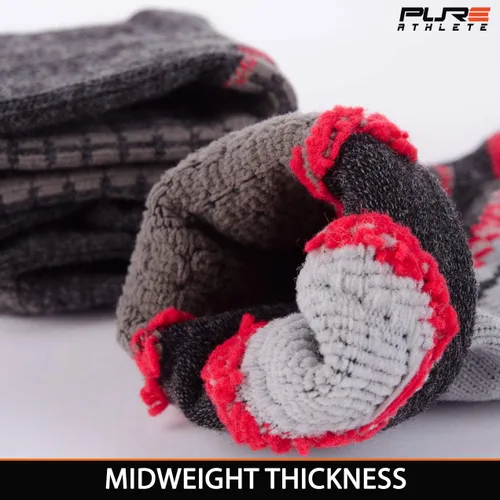 Miniatura 6 de Pure Athlete High Performance Wool Ski Socks - Thermal Warm Merino Wool OTC Sock, Men Women