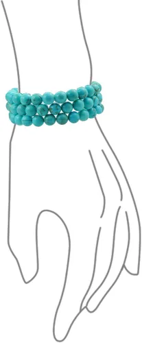 Miniatura 2 de Bling Jewelry Juego de 3 pulseras elásticas unisex apilables con cuentas redondas de 0.315 pulgadas para mujeres, adolescentes y hombres, multihebra
