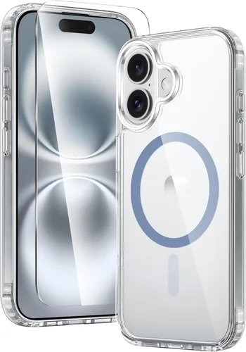 Miniatura 1197 de FNTCASE Funda para iPhone 13 Pro-Max: Fundas magnéticas transparentes compatibles con Magsafe Slim anti amarillamiento protección contra caídas