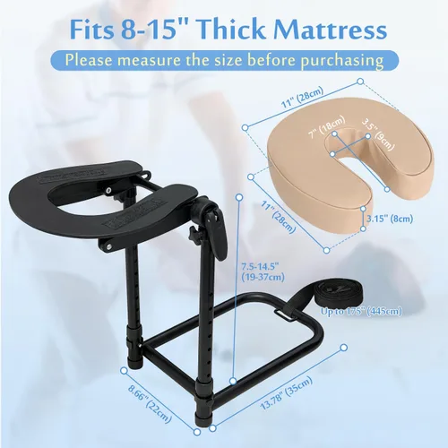 Miniatura 6 de AOSSA Reposacabezas de masaje para cama y soporte para colchón, kit de masaje para el hogar, cojín facial para masaje boca abajo, reposacabezas