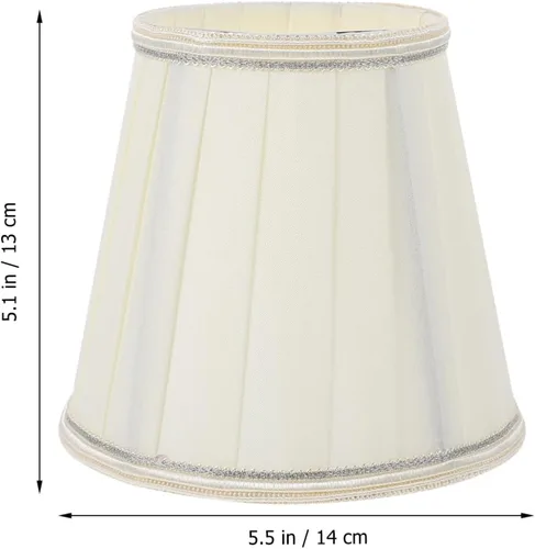 Miniatura 3 de Beaupretty Pantalla de lámpara pequeña para lámparas de mesa y luz de pie con clip de repuesto para pantalla de tela, cubierta de luz, color beige