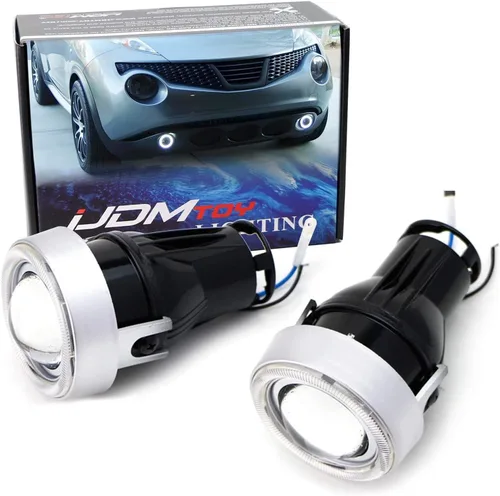 Miniatura 14 de iJDMTOY - Ajuste universal, 3 pulgadas, lámparas de luz antiniebla con ledes 40-SMD, halógenas, anillos Angel Eyes, para cualquier auto., Ultra azul