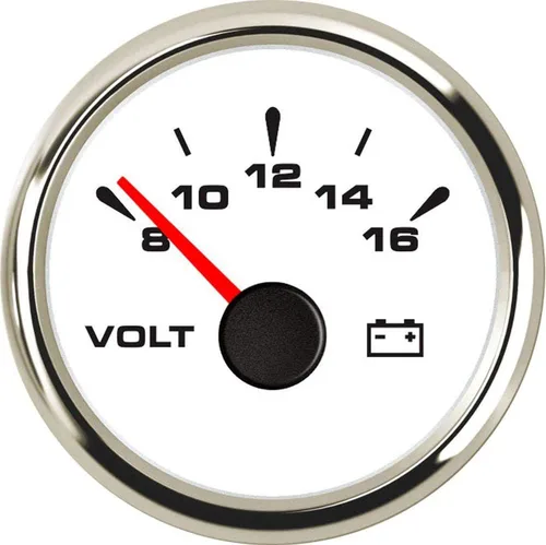 Miniatura 7 de SAMDO 7 Luz Trasera Universal Voltímetros de 52mm Medidores de Voltaje 8-16V para Barco, Yate, Auto, Motor Home, Camión