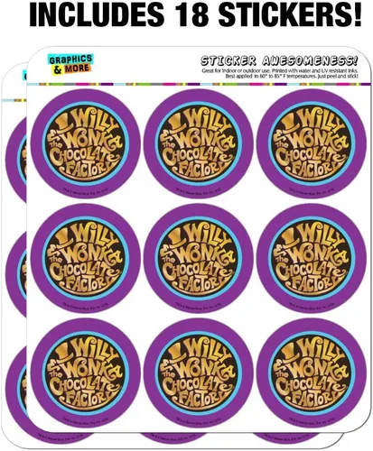 Miniatura 3 de Willy Wonka and The Chocolate Factory Logo Planner Calendario Scrapbooking Craft Pegatinas