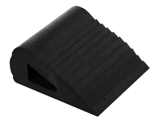 Miniatura 2 de Vestil RBW-3 Cuña triangular de goma industrial de 6-1/2 pulgadas x 6 pulgadas x 3 pulgadas, color negro