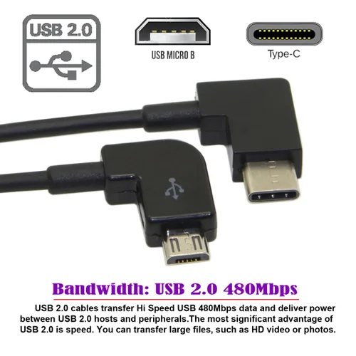 Miniatura 6 de cablecc Cable de datos OTG de control remoto Tipo-C a Micro USB Compatible con Fotografía Aérea FPV Mavic Pro Platinum Mavic Pro RC Accesorios